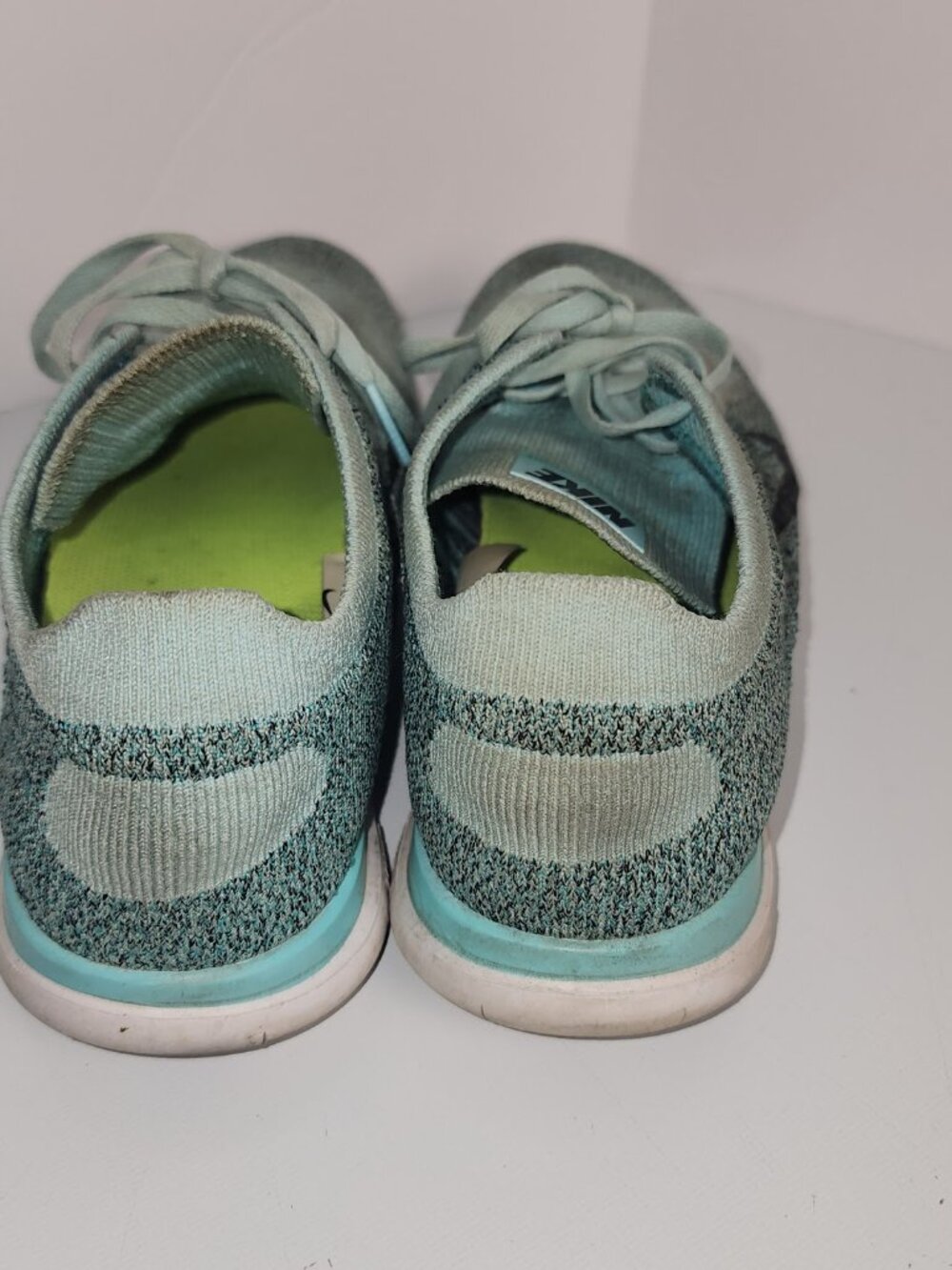 Nike Free 4.0 Flyknit Womens 10 Light Blue Shoes Running Athletic 631050-403 - Picture 6 of 9
